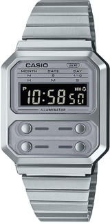 Casio A100WE-7BDF Takvimli 32.7 mm Çelik Kordon Dijital Erkek Kol Saati