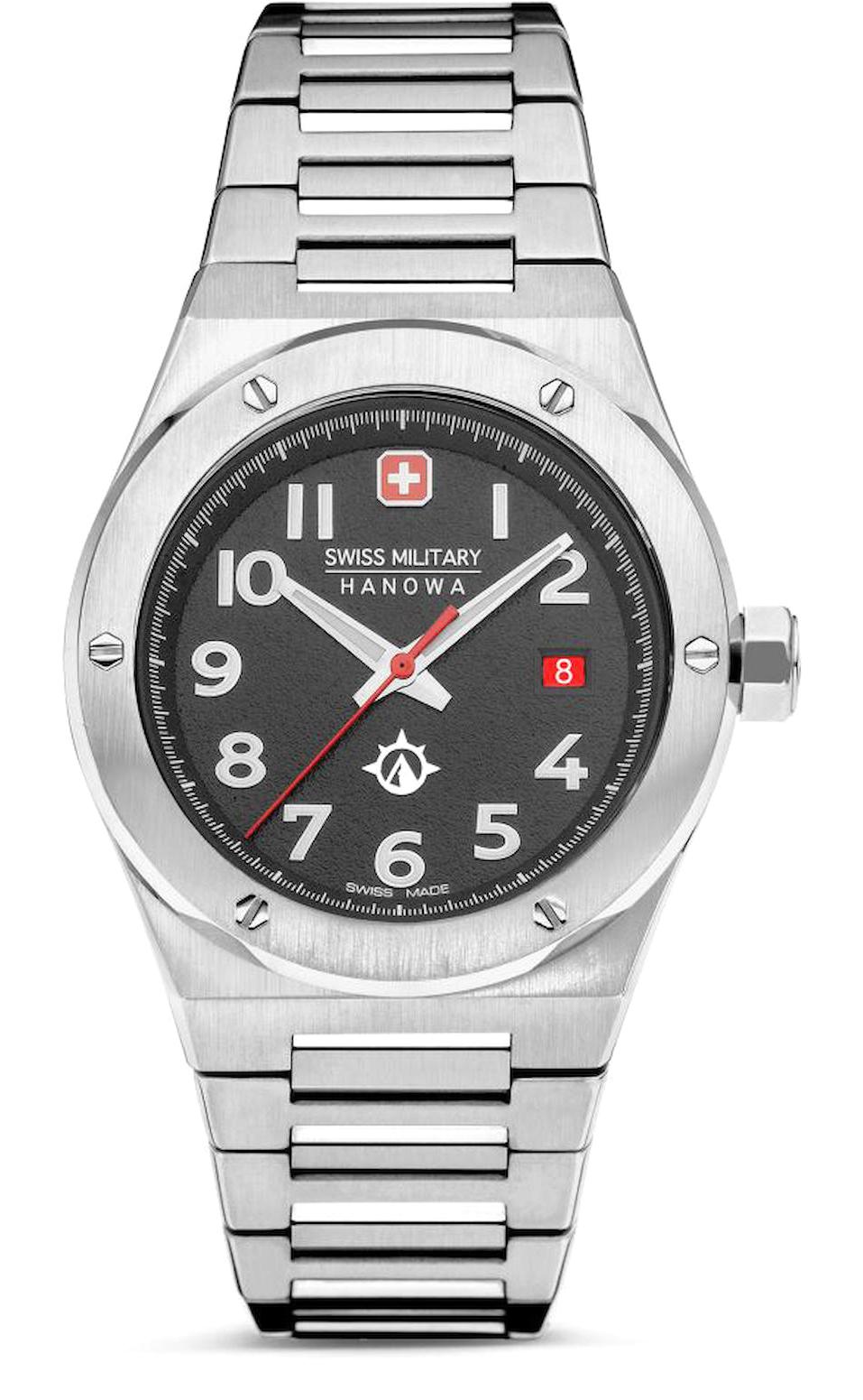 Swiss Military SMWGH2101902 Takvimli 44 mm Çelik Kordon Analog Kol Saati