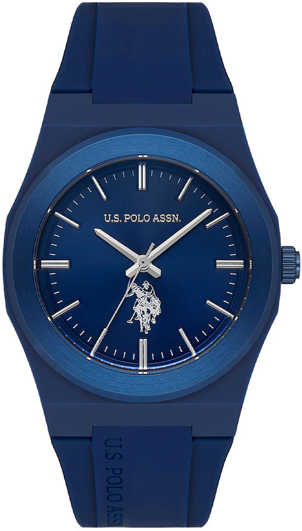 U.S. Polo Assn USPA1083-04 40 mm Lacivert Silikon Kordon Analog Kol Saati