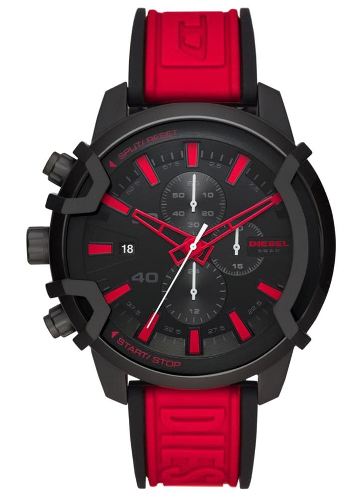 Diesel DZ4530 Takvimli 42 mm Kırmızı Silikon Kordon Analog Erkek Kol Saati