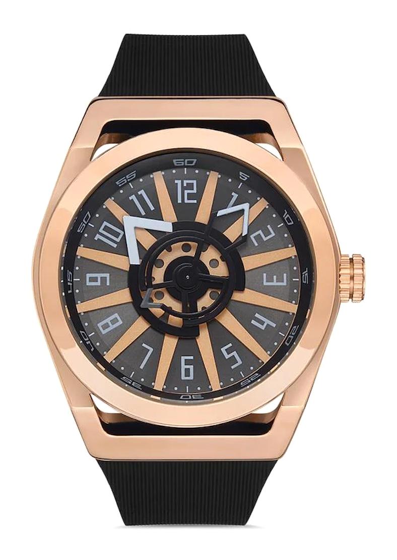 Navimarine NM096-02 44 mm Siyah Silikon Kordon Analog Erkek Kol Saati