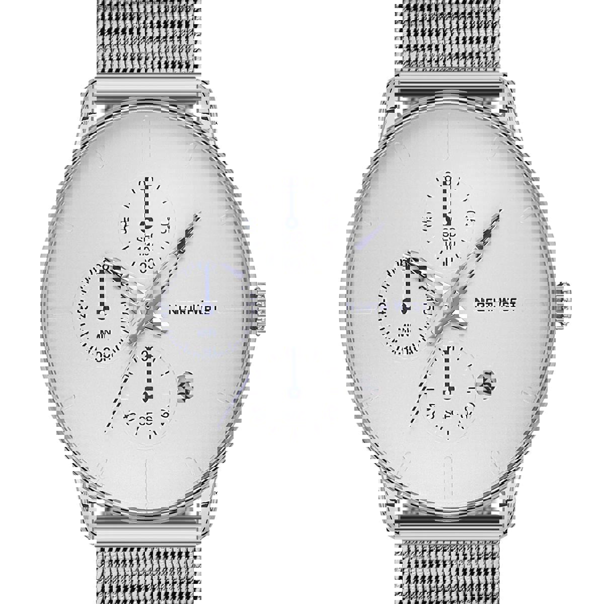 Northwest NW-2112-C Takvimli 41 mm Çelik Kordon Analog Kol Saati