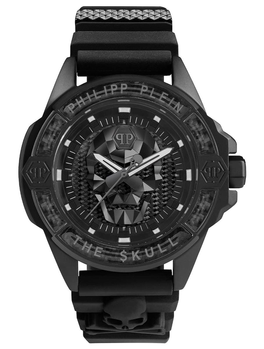 Philipp Plein PWAAA2022 Takvimli 44 mm Siyah Silikon Kordon Analog Erkek Kol Saati