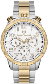 Sergio Tacchini ST.1.10184.2 Takvimli 42 mm Altın-Çelik Kordon Analog Kol Saati