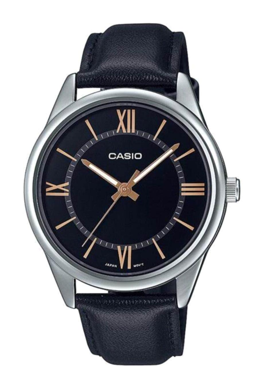 Casio MTP-V005L-1B5UDF 40 mm Siyah Deri Kordon Analog Erkek Kol Saati