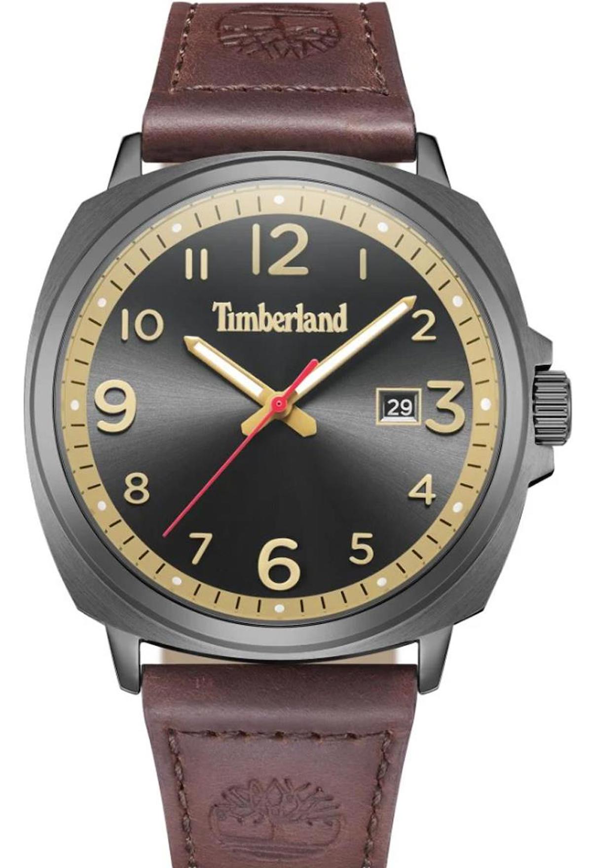 Timberland TDWGB0028602 Pusulalı Takvimli 44 mm Siyah Deri Kordon Analog Erkek Kol Saati