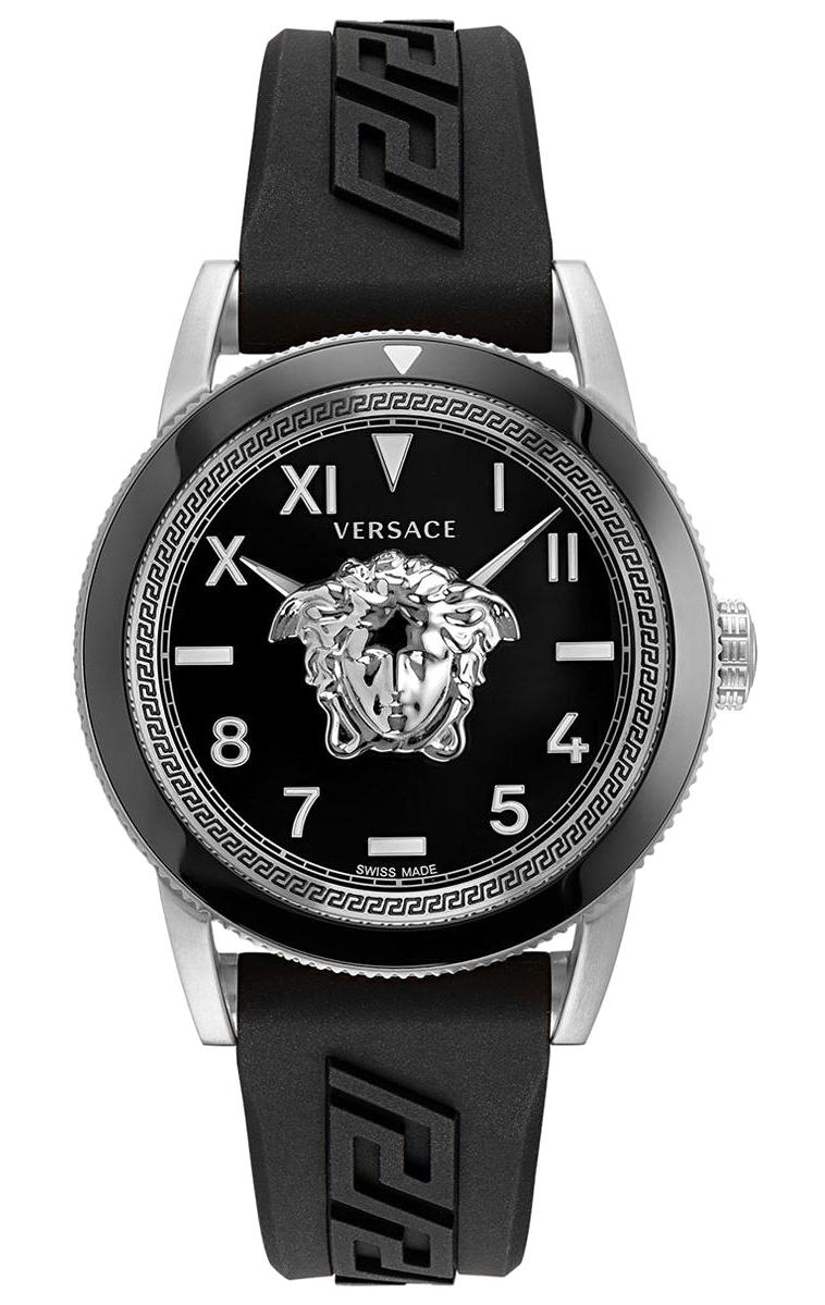 Versace VRSCVE2V00122 43 mm Siyah Silikon Kordon Analog Erkek Kol Saati