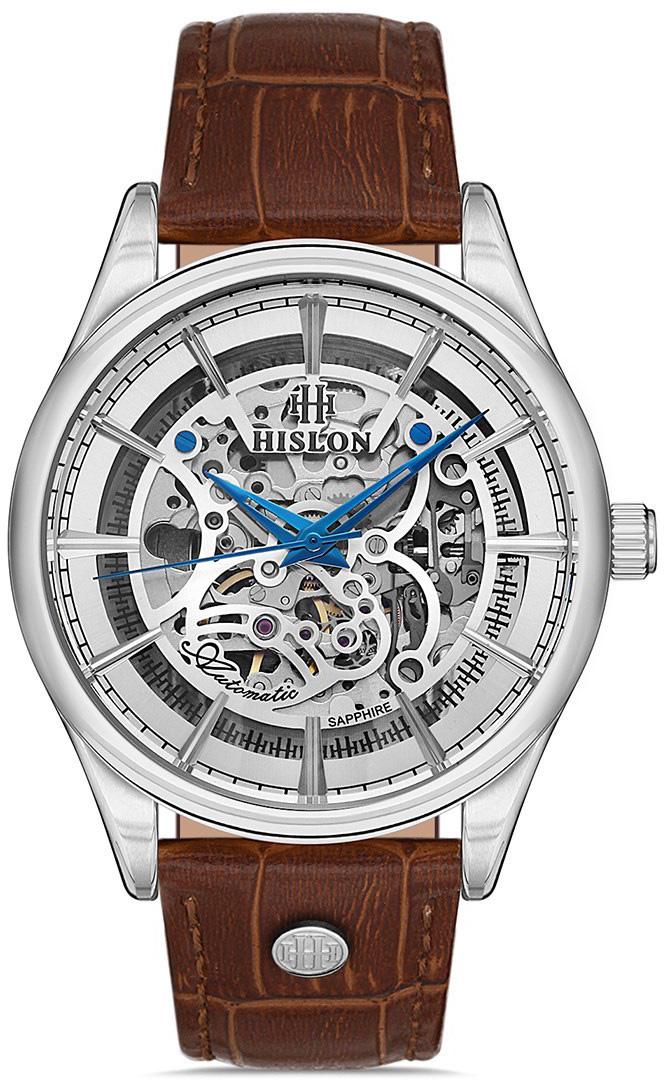 Hislon SD101S-16KS 44 mm Kahverengi Deri Kordon Analog Kol Saati