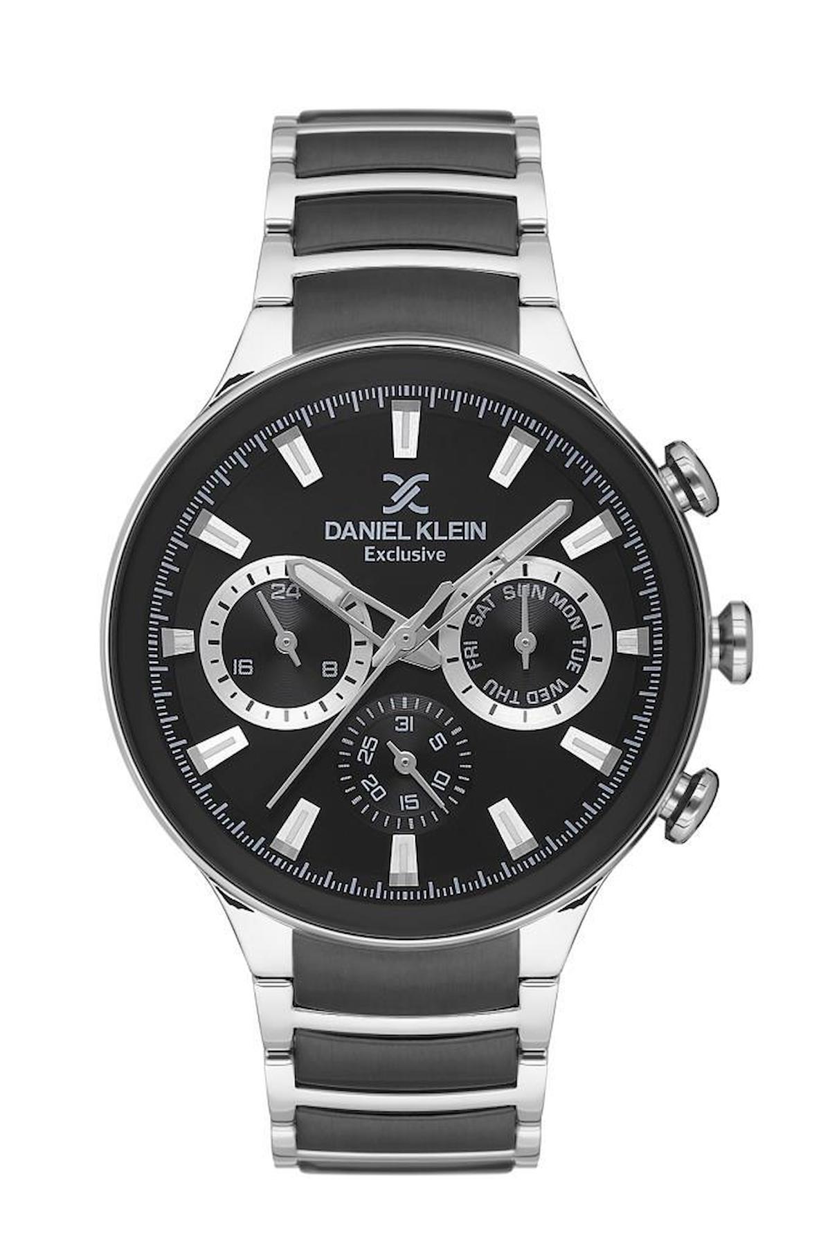 Daniel Klein DK102-DKE.1.10596-2 Takvimli 42 mm Siyah Çelik Kordon Analog Erkek Kol Saati