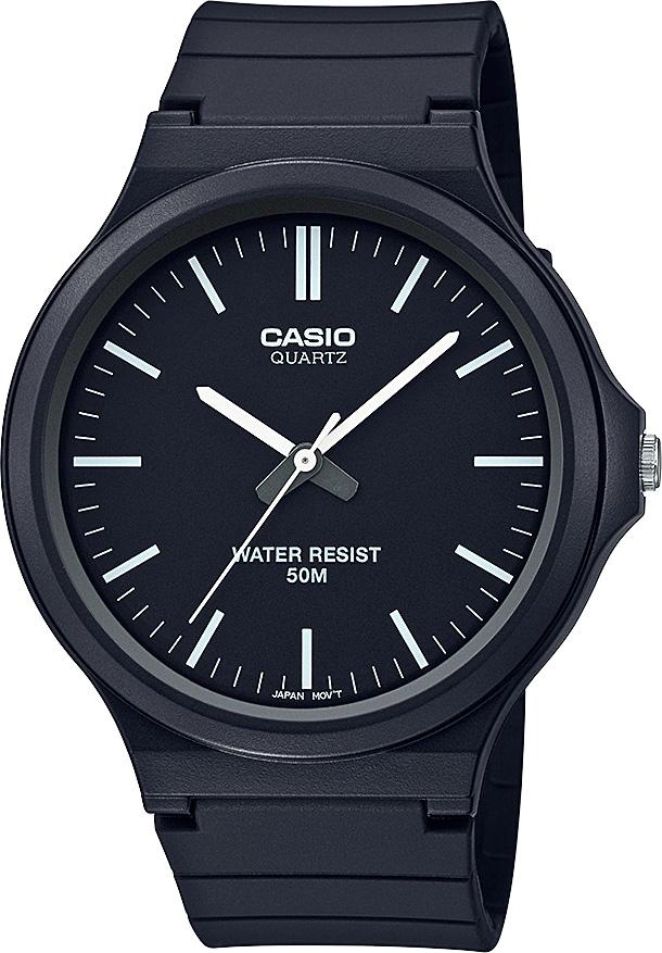 Casio MW-240-1EVDF Siyah Silikon Kordon Analog Kol Saati