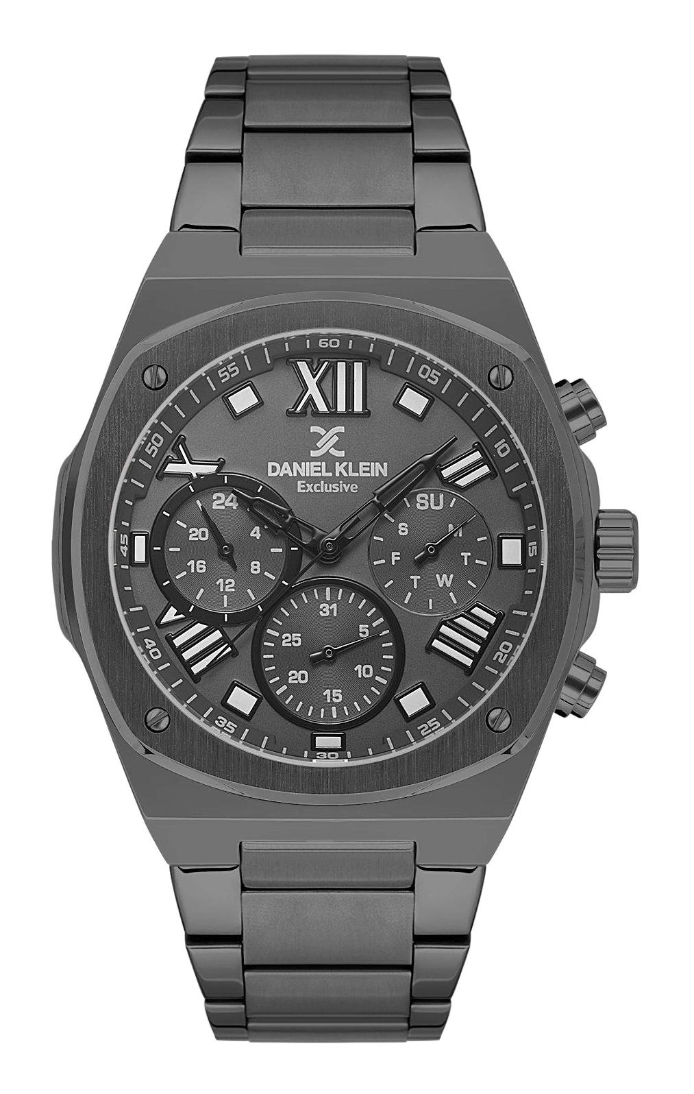 Daniel Klein DKE.1.10607.4 Takvimli 45 mm Siyah Metal Kordon Analog Erkek Kol Saati