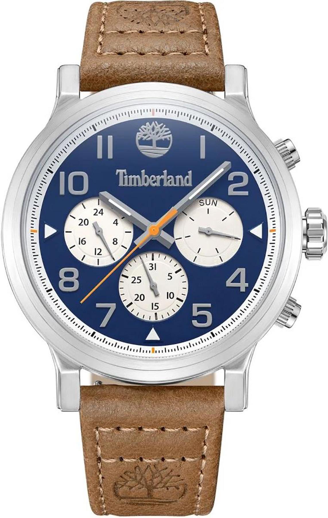 Timberland TDWGF0028904 Takvimli 44 mm Gri-Rose Gold Deri Kordon Analog Erkek Kol Saati
