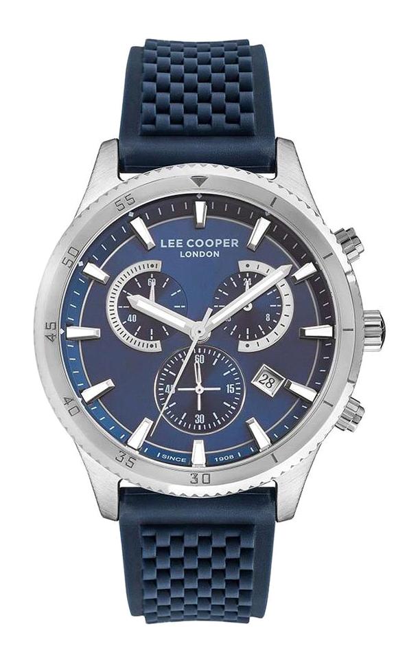 Lee Cooper LC07373.399 Takvimli 46-50 mm Lacivert Silikon Kordon Analog Erkek Kol Saati