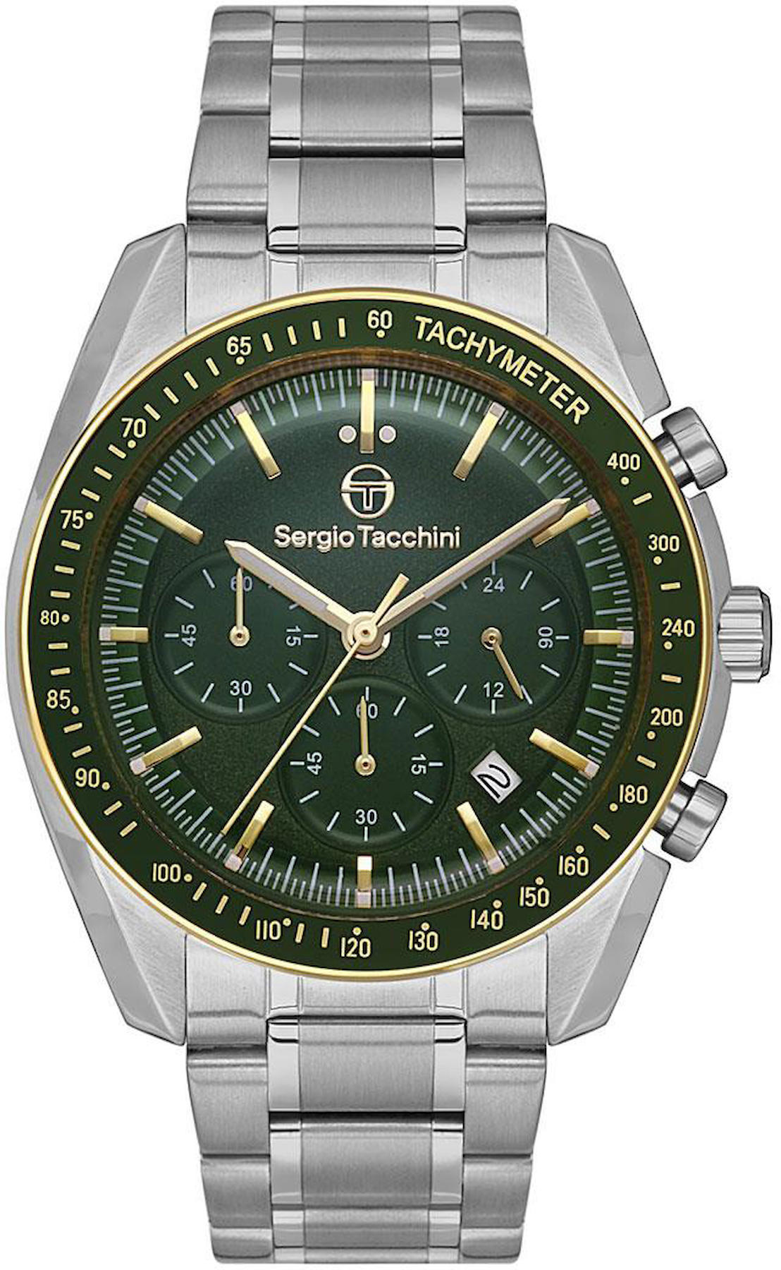 Sergio Tacchini ST.1.10386.5 Takvimli 43 mm Çelik Kordon Analog Kol Saati