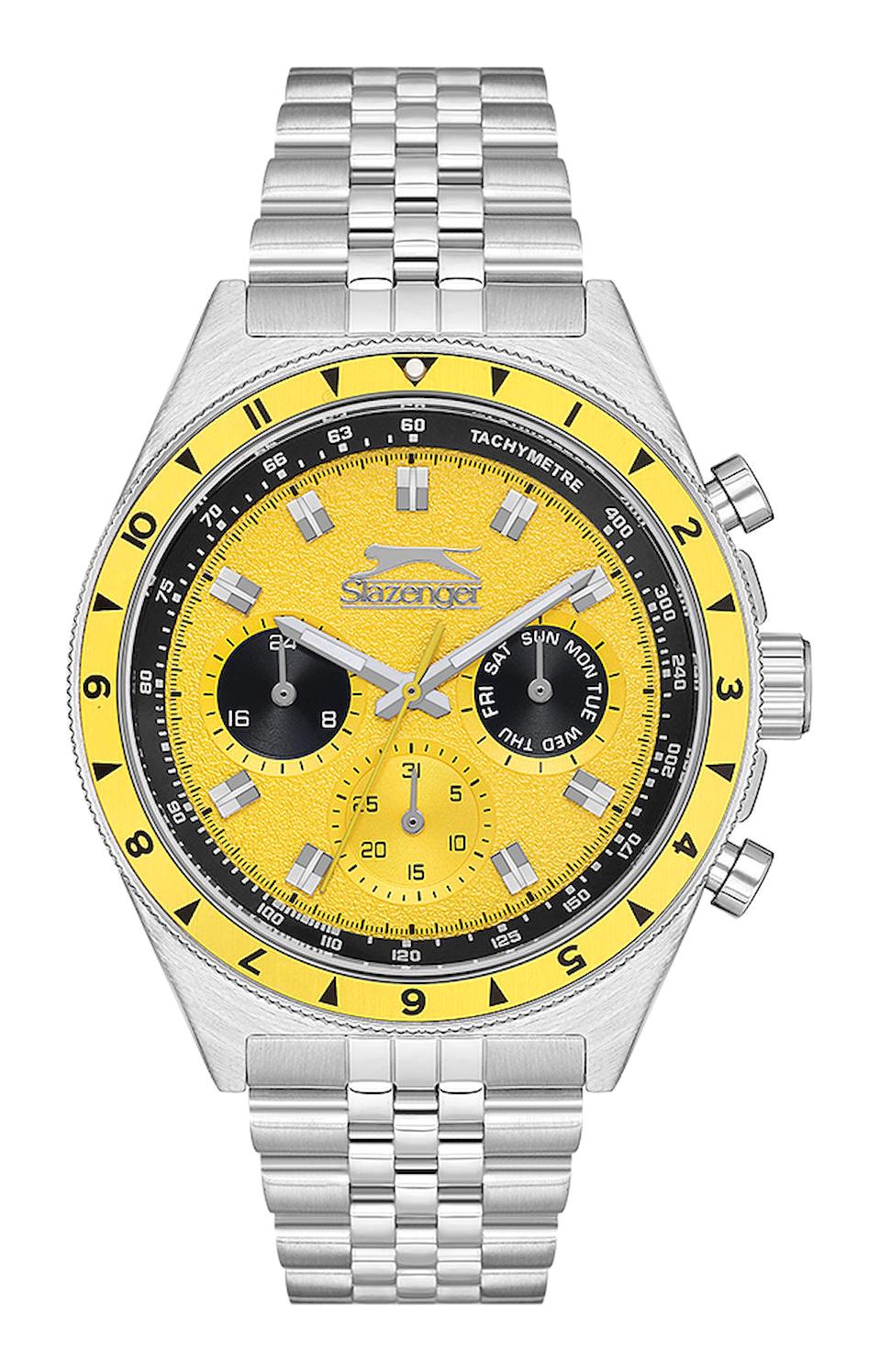 Slazenger SL.09.2248.2.04 Takvimli 44 mm Gri Plastik Kordon Analog Kol Saati