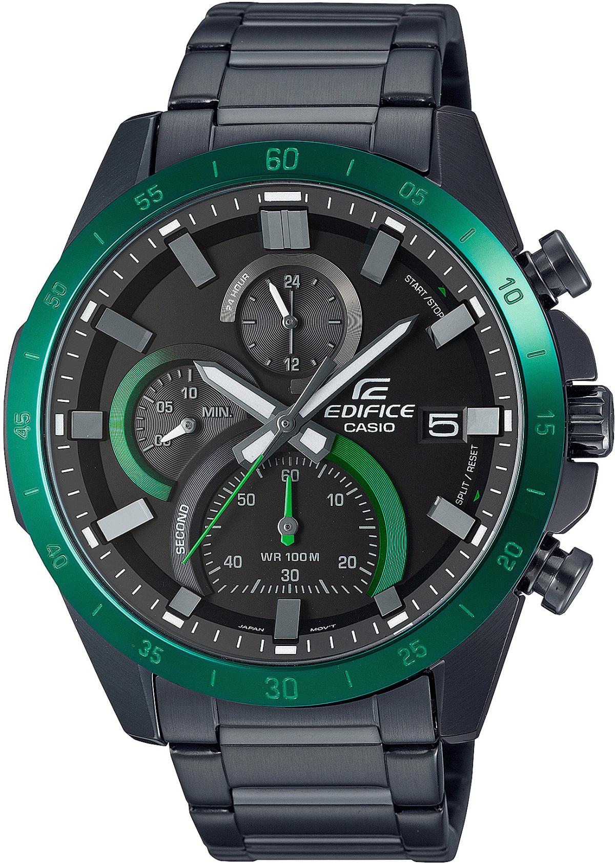 Casio EFR-571DC-1AVUDF Takvimli 47.1 mm Siyah Çelik Kordon Analog Erkek Kol Saati