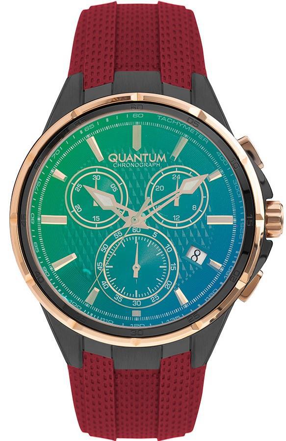 Quantum PWG953.860 Takvimli 45 mm Kırmızı Silikon Kordon Analog Erkek Kol Saati