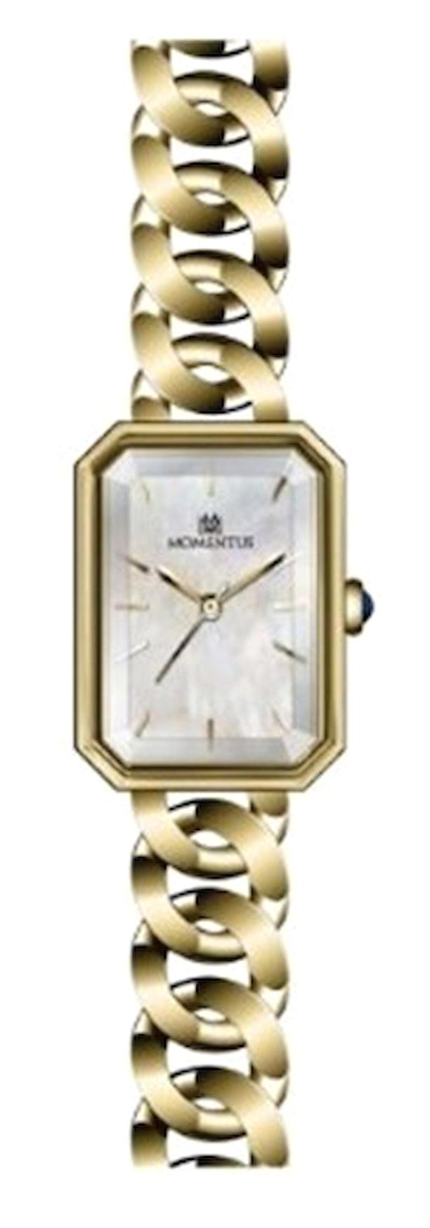 Momentus CW129G-09SG Takvimli 44 mm Altın Çelik Kordon Analog Erkek Kol Saati
