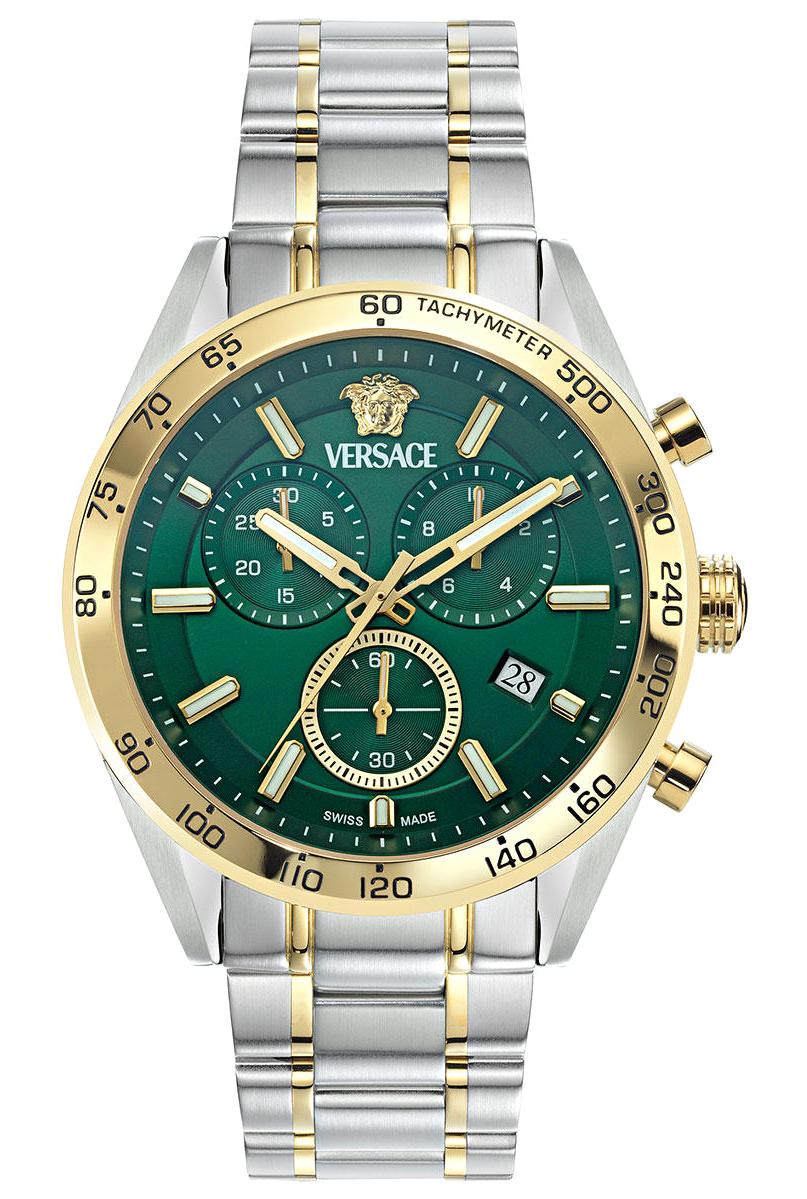 Versace VRSCVE0CA0324 Takvimli 41 mm Altın-Çelik Kordon Analog Erkek Kol Saati