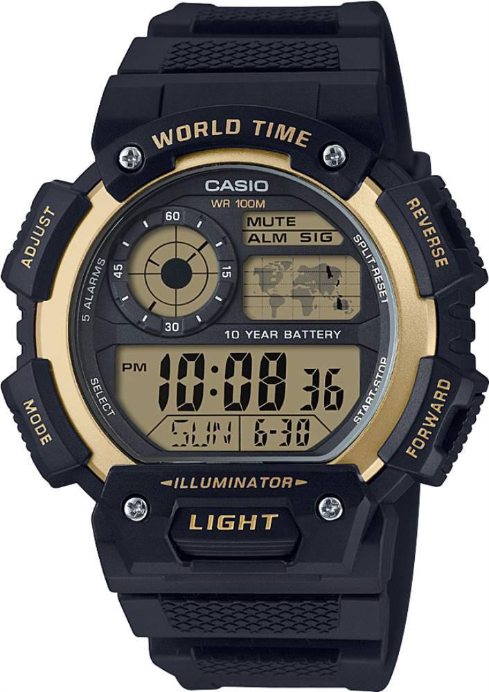 Casio AE-1400WH-9AVDF Takvimli 51.4 mm Siyah Çelik Kordon Analog Kol Saati