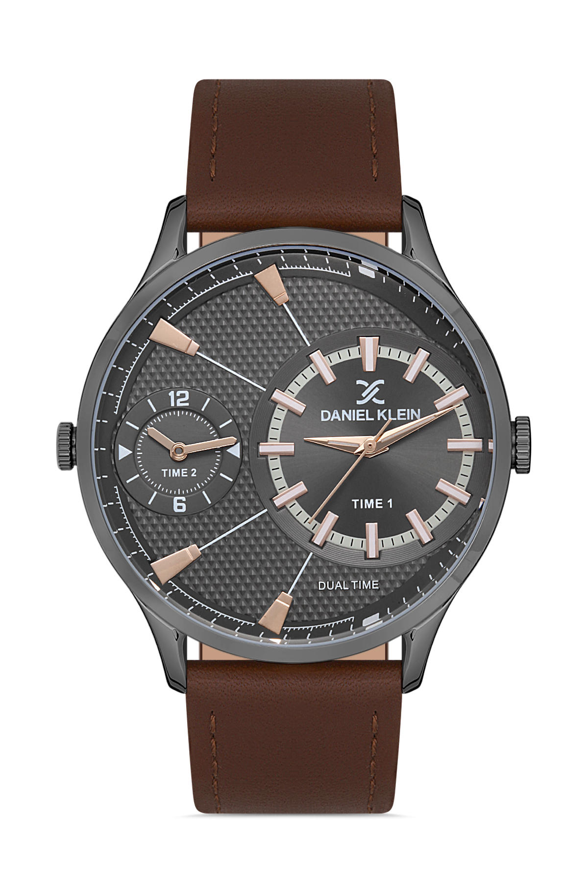 Daniel Klein DK.1.12982.4 45 mm Kahverengi Deri Kordon Analog Erkek Kol Saati
