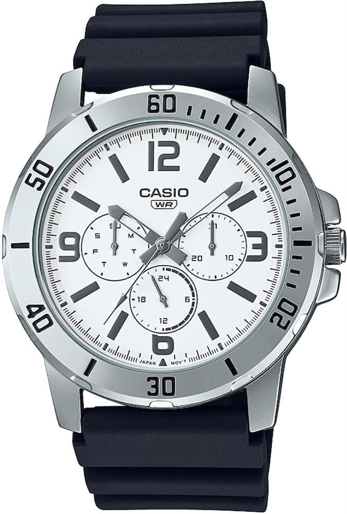 Casio MTP-VD300-7BUDF Takvimli 45 mm Siyah Çelik Kordon Analog Erkek Kol Saati