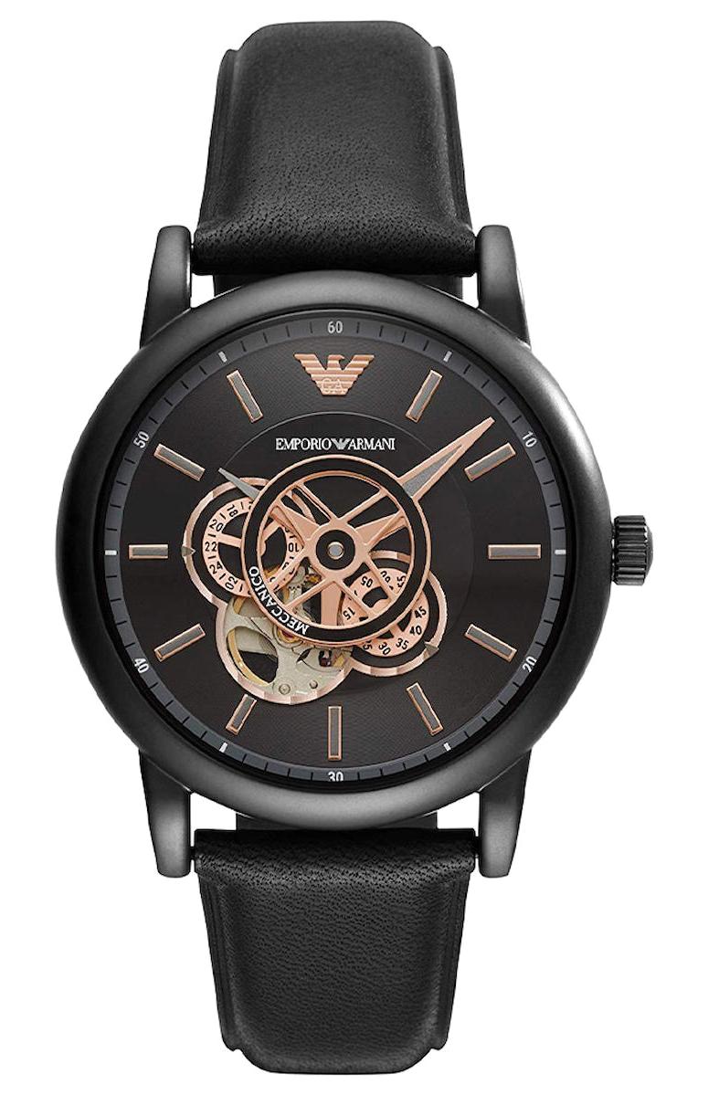 Emporio Armani AR60012 Takvimli 42 mm Siyah Deri Kordon Analog Kol Saati