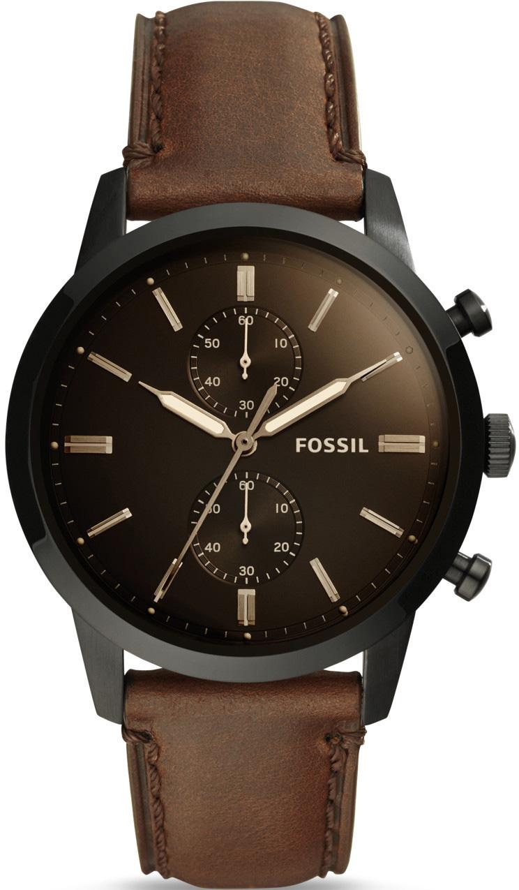Fossil FFS5437 44 mm Kahverengi Deri Kordon Analog Erkek Kol Saati