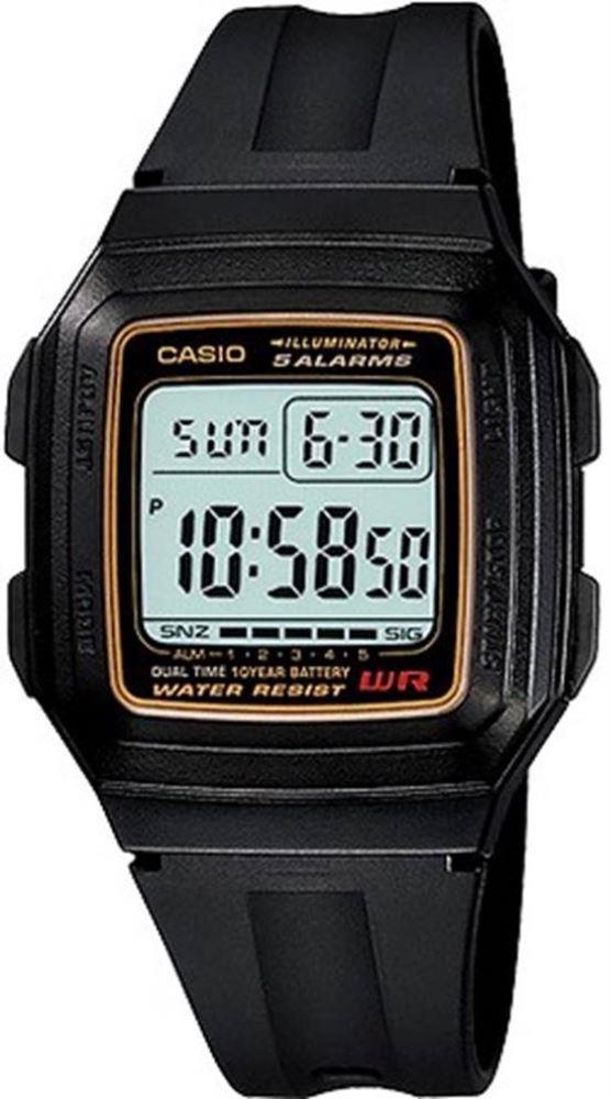 Casio F-201WA-9A Takvimli 34 mm Siyah Silikon Kordon Dijital Kol Saati