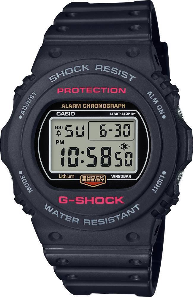 Casio DW-5750E-1DR Takvimli Siyah Silikon Kordon Dijital Kol Saati