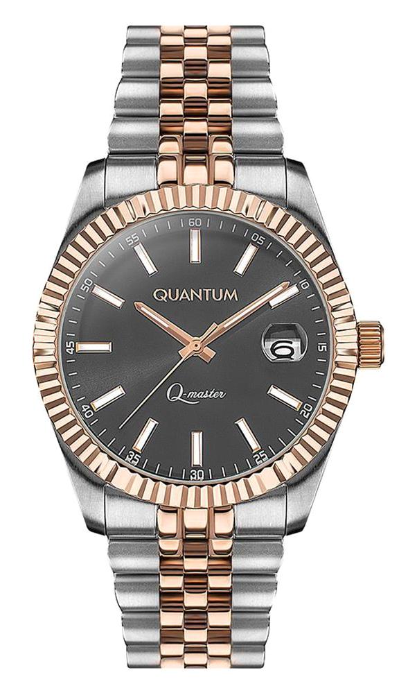 Quantum QMG941.560 Takvimli 41 mm Altın-Çelik Kordon Analog Erkek Kol Saati