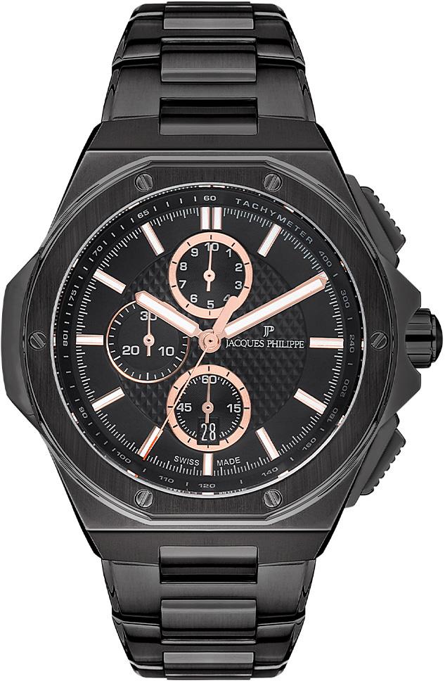 Jacques Philippe JPQGC044311 Takvimli 44 mm Çelik Kordon Analog Erkek Kol Saati