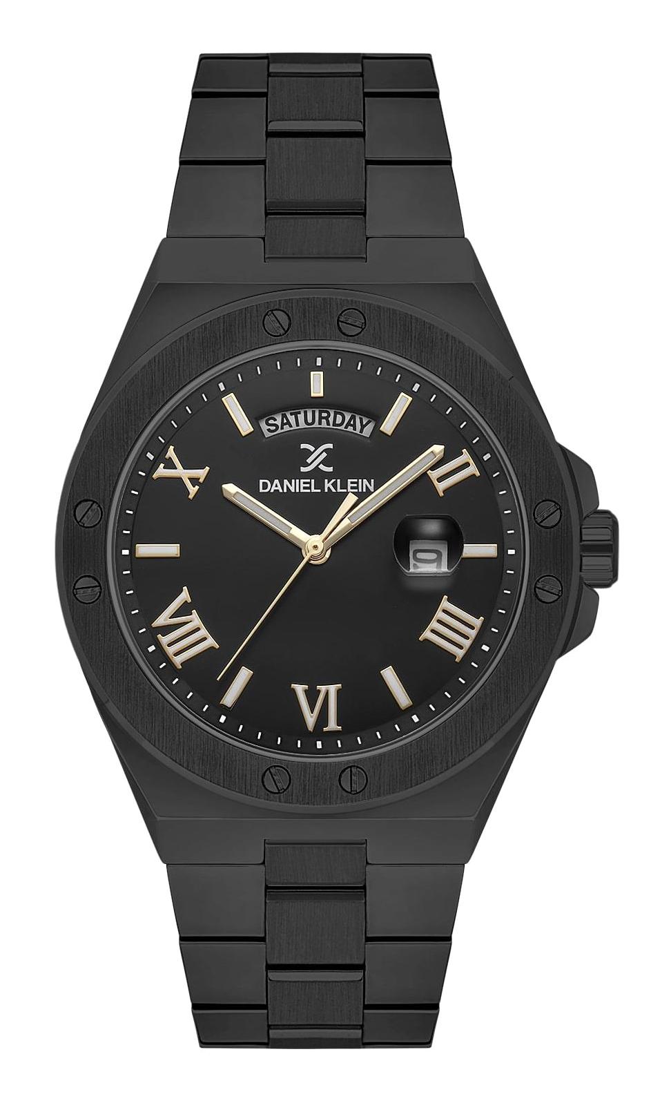 Daniel Klein DK.1.13736-5 Takvimli Siyah Çelik Kordon Analog Erkek Kol Saati