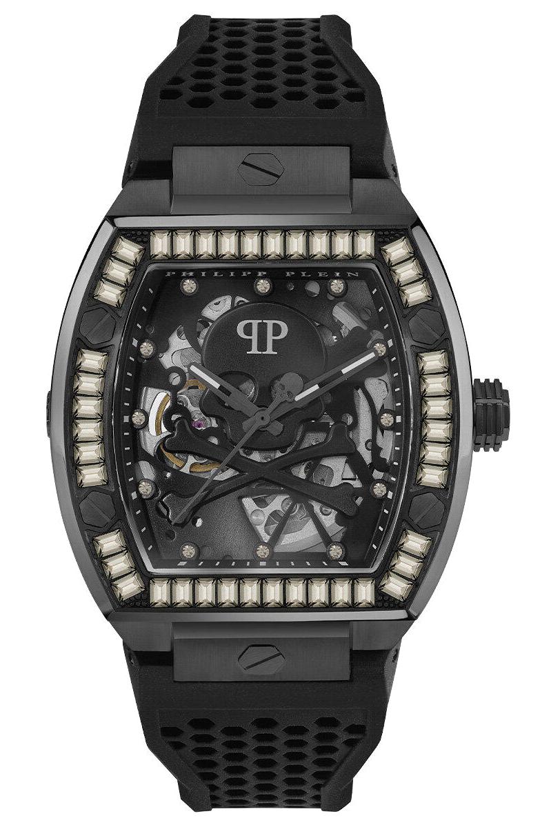 Philipp Plein PWBAA1923 44 mm Siyah Silikon Kordon Analog Erkek Kol Saati