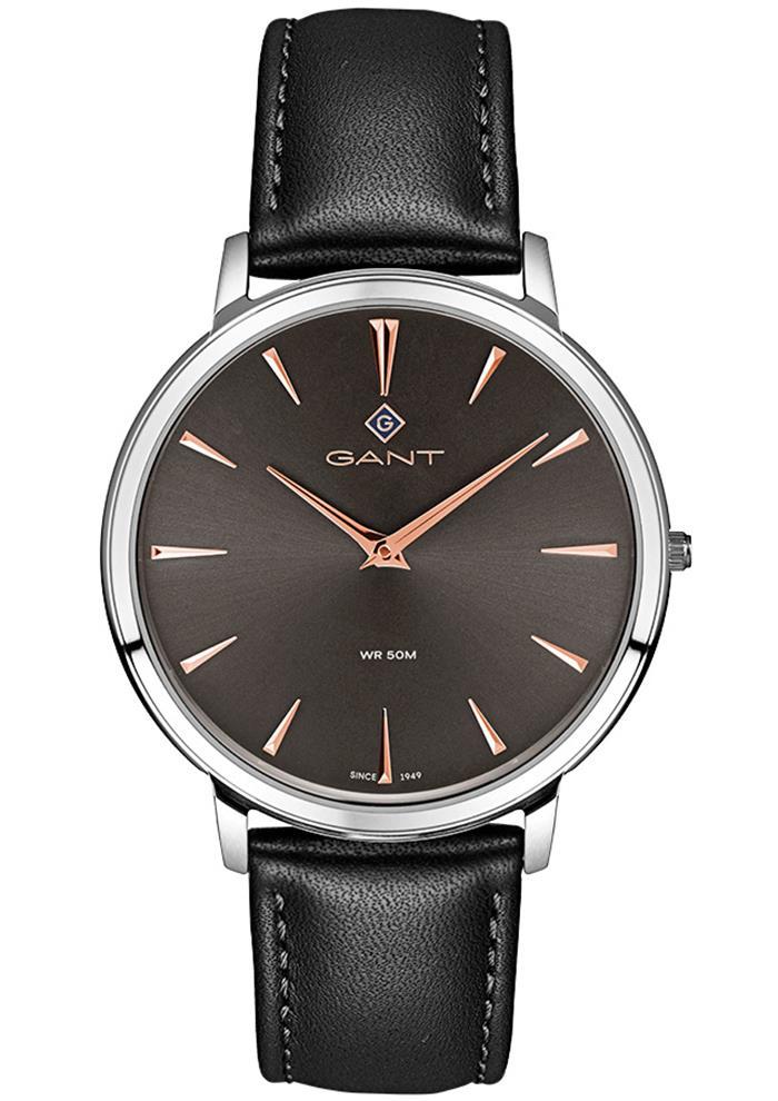 Gant G133004 40 mm Siyah Deri Kordon Analog Erkek Kol Saati