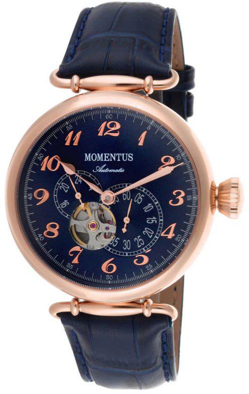 Momentus TM253R-11NR Takvimli 44 mm Lacivert Deri Kordon Analog Kol Saati