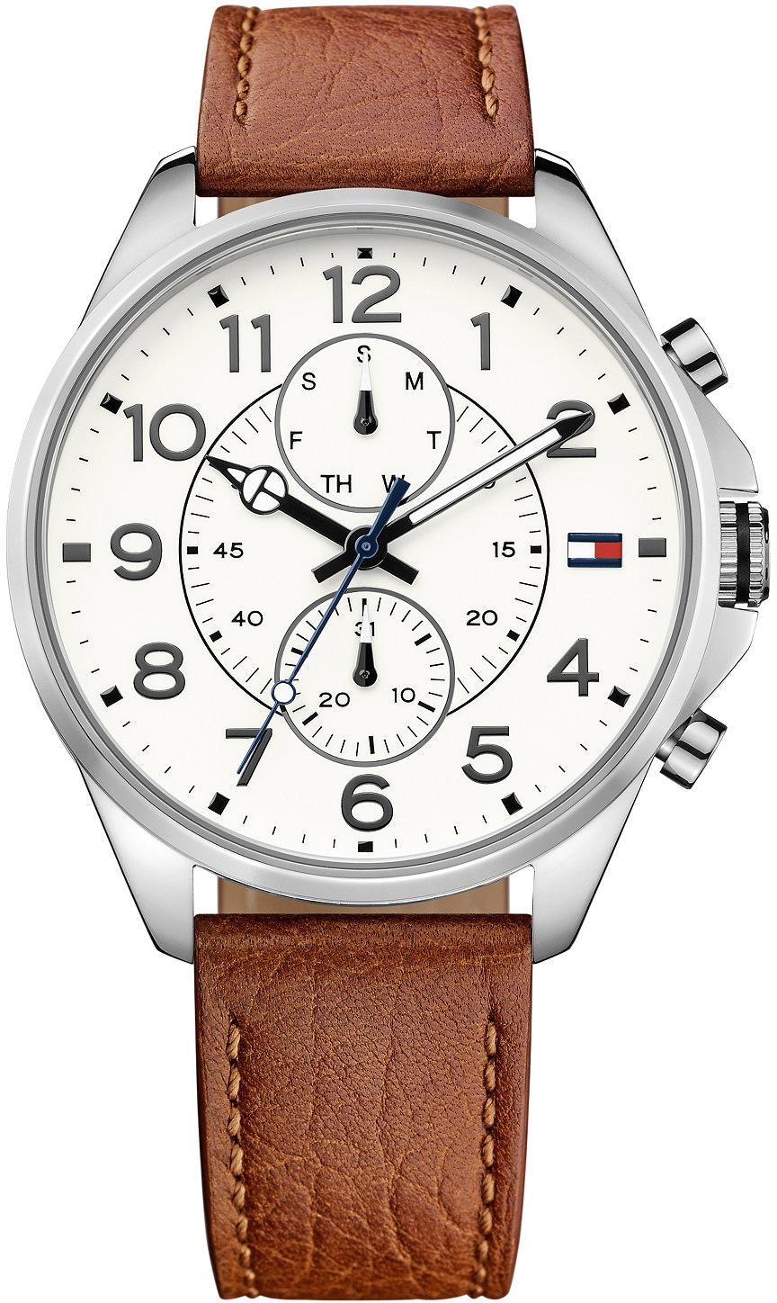 Tommy Hilfiger TH1791274 Takvimli 45 mm Kahverengi Deri Kordon Analog Kol Saati