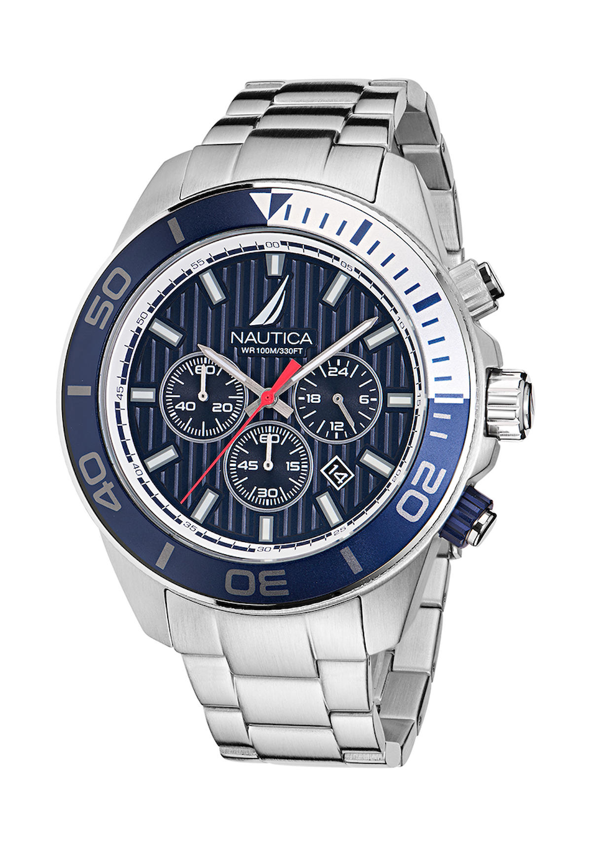 Nautica NAPNOF303 Takvimli 43 mm Çelik Kordon Analog Erkek Kol Saati
