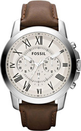 Fossil FS4735IE Takvimli 44 mm Kahverengi Deri Kordon Analog Erkek Kol Saati