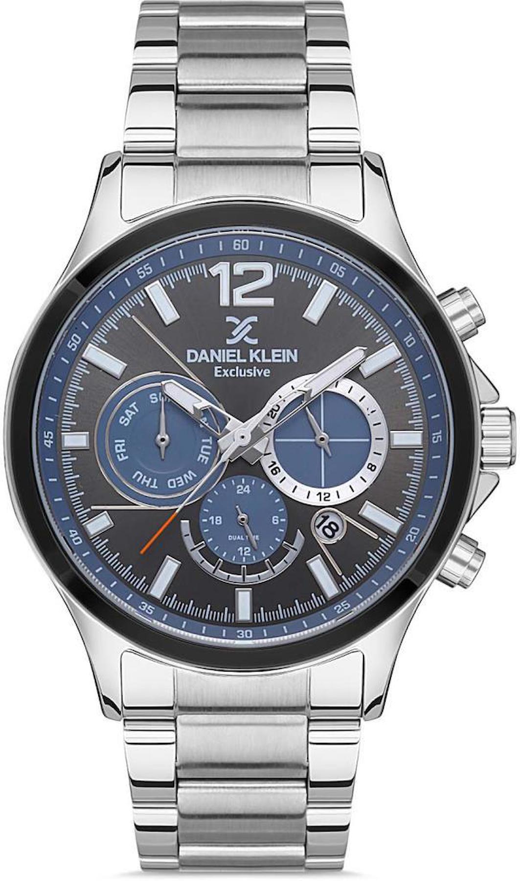 Daniel Klein DK102-DKE.1.10449-3 Takvimli 44 mm Metal Kordon Analog Erkek Kol Saati