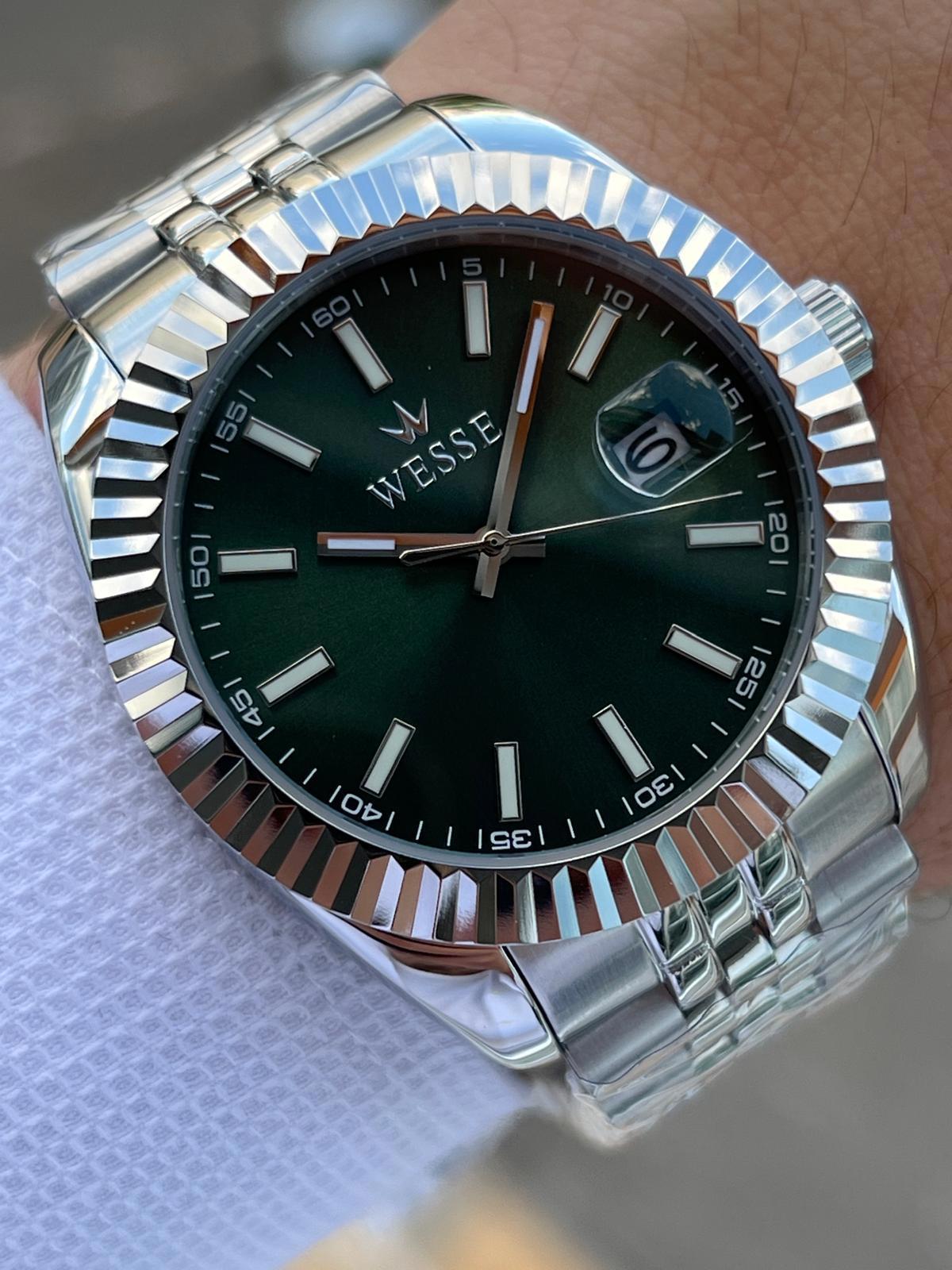 Wesse WWG403002 Takvimli 42 mm Çelik Kordon Analog Erkek Kol Saati
