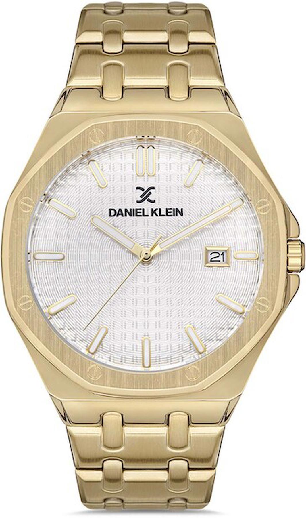 Daniel Klein DK.1.12878.7 Takvimli 43 mm Altın Çelik Kordon Analog Erkek Kol Saati