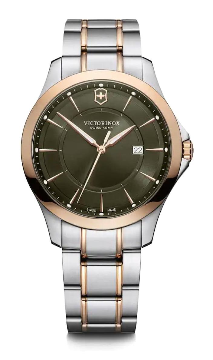 Victorinox Swiss Army 241913 Pusulalı Takvimli 40 mm Altın-Çelik Kordon Analog Kol Saati