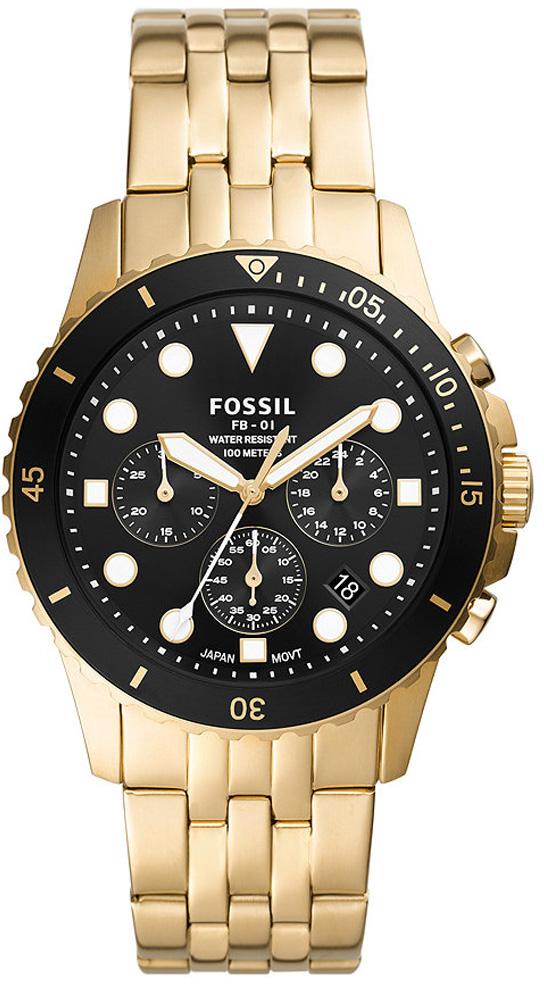 Fossil FS5836 Takvimli 44 mm Altın Çelik Kordon Analog Erkek Kol Saati