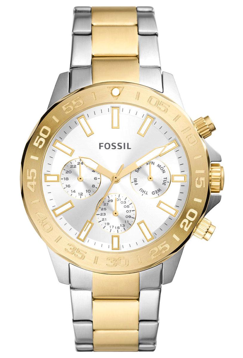 Fossil FBQ2707 Takvimli 45 mm Altın-Çelik Kordon Analog Erkek Kol Saati