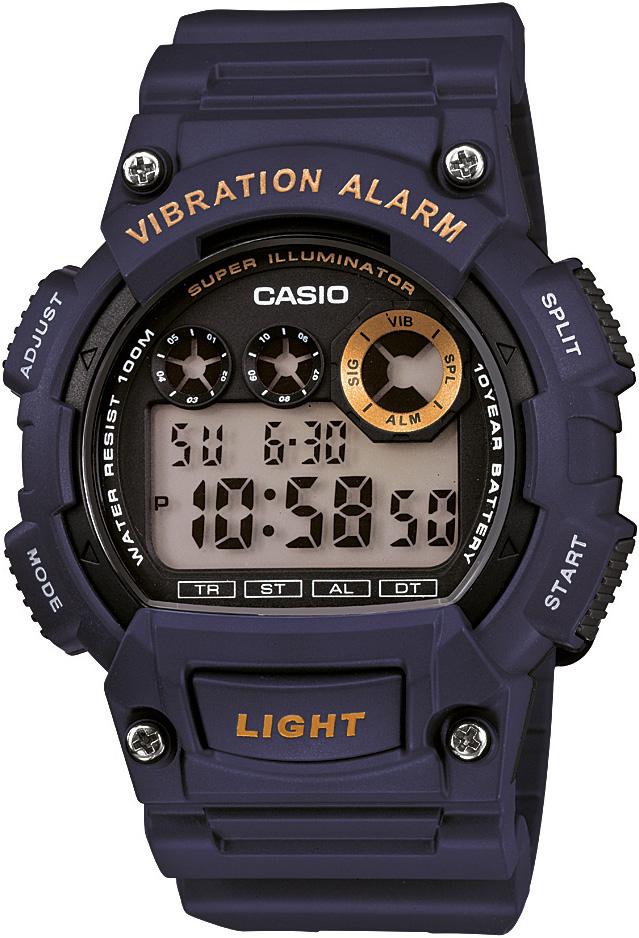 Casio W-735H-2AVDF Takvimli Lacivert Silikon Kordon Dijital Erkek Kol Saati