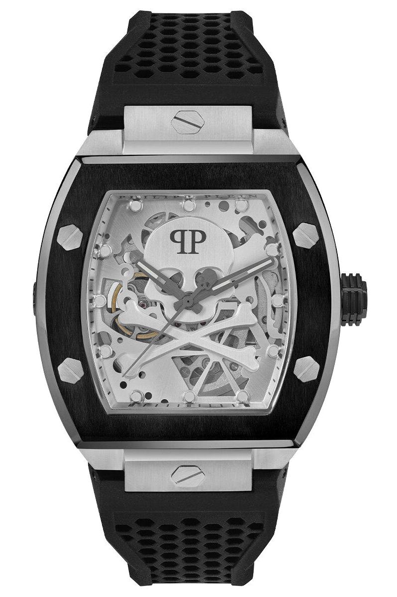 Philipp Plein PWBAA2023 44 mm Siyah Silikon Kordon Analog Erkek Kol Saati