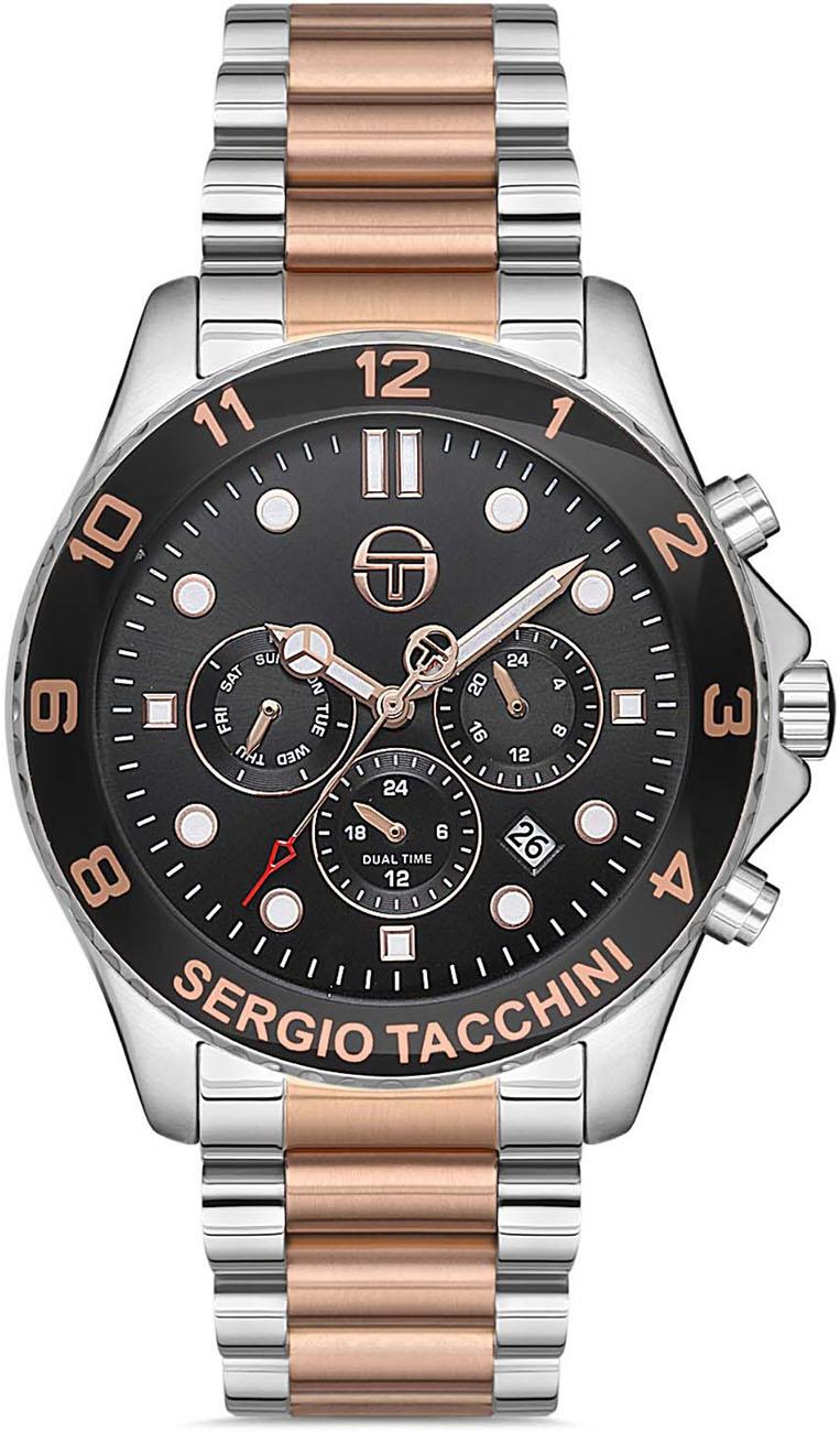Sergio Tacchini ST.1.10178.3 Takvimli 42 mm Altın-Metal Kordon Analog Erkek Kol Saati