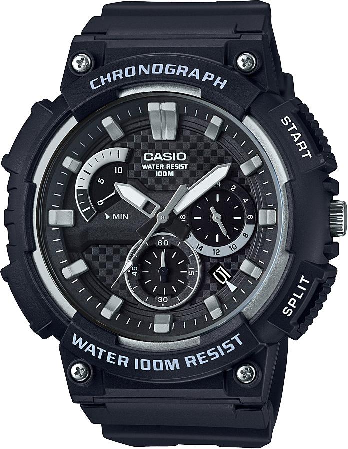 Casio MCW-200H-1AVDF Takvimli 53.5 mm Siyah Silikon Kordon Analog Erkek Kol Saati