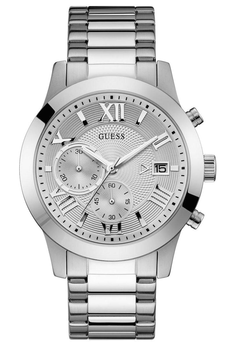 Guess GUW0668G7 Pusulalı Takvimli Çelik Kordon Analog Erkek Kol Saati